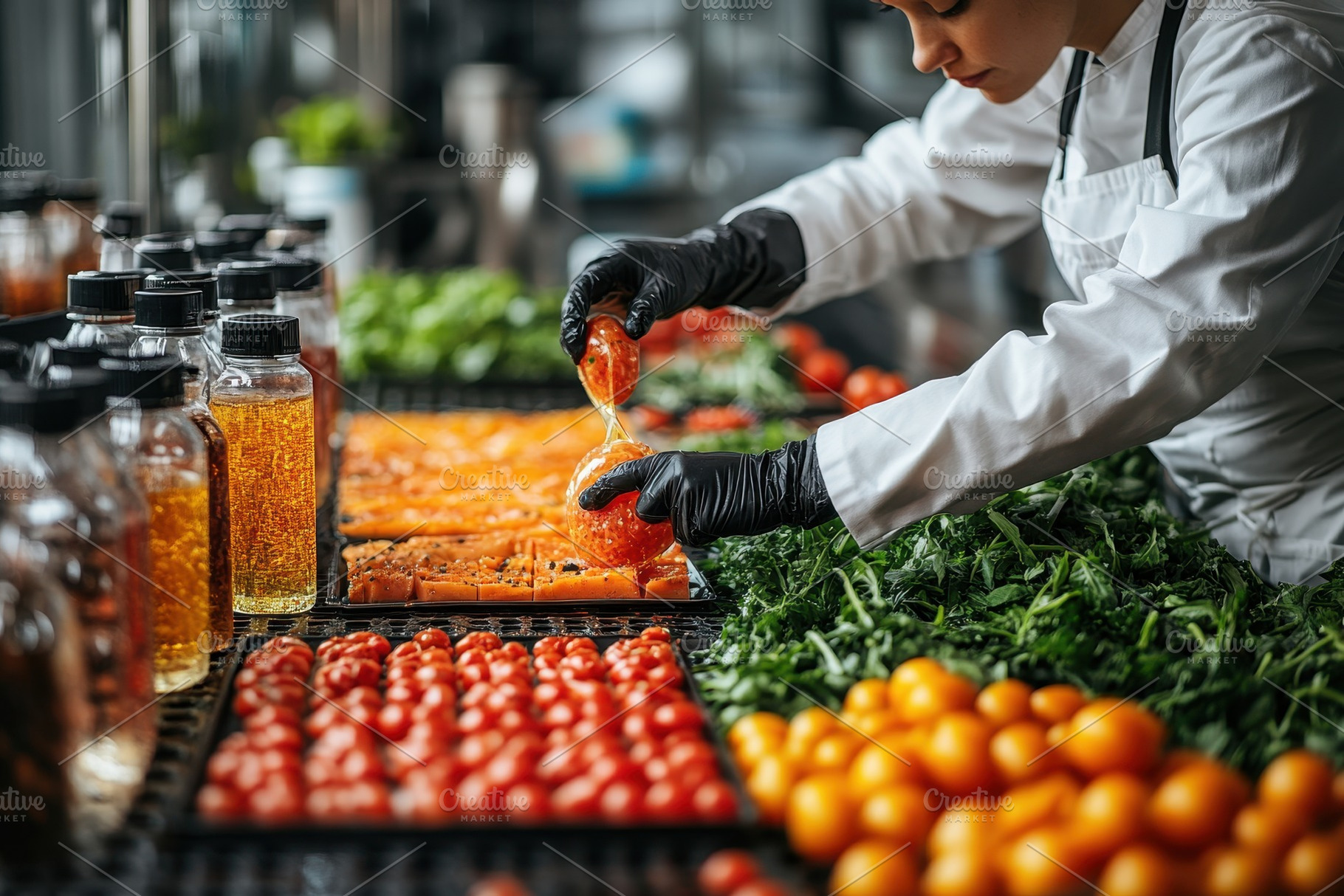 Culinary preparation in a profession, a Photo by Tanuart