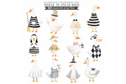 Watercolor Halloween Goose Clipart, an Illustration by CharmClipart (Thumbnail 5 of 10)