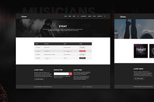 Musicians PSD Template - Musisi