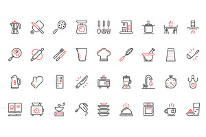 Food icons, an Object Illustration by Lemberg Vector