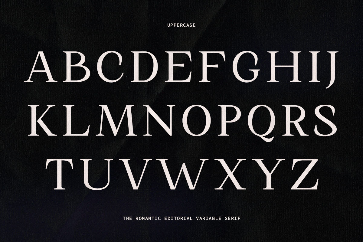 The Romantic Editorial | 18 Fonts, a Serif Font by Skinny Type (Photo 11 of 13)
