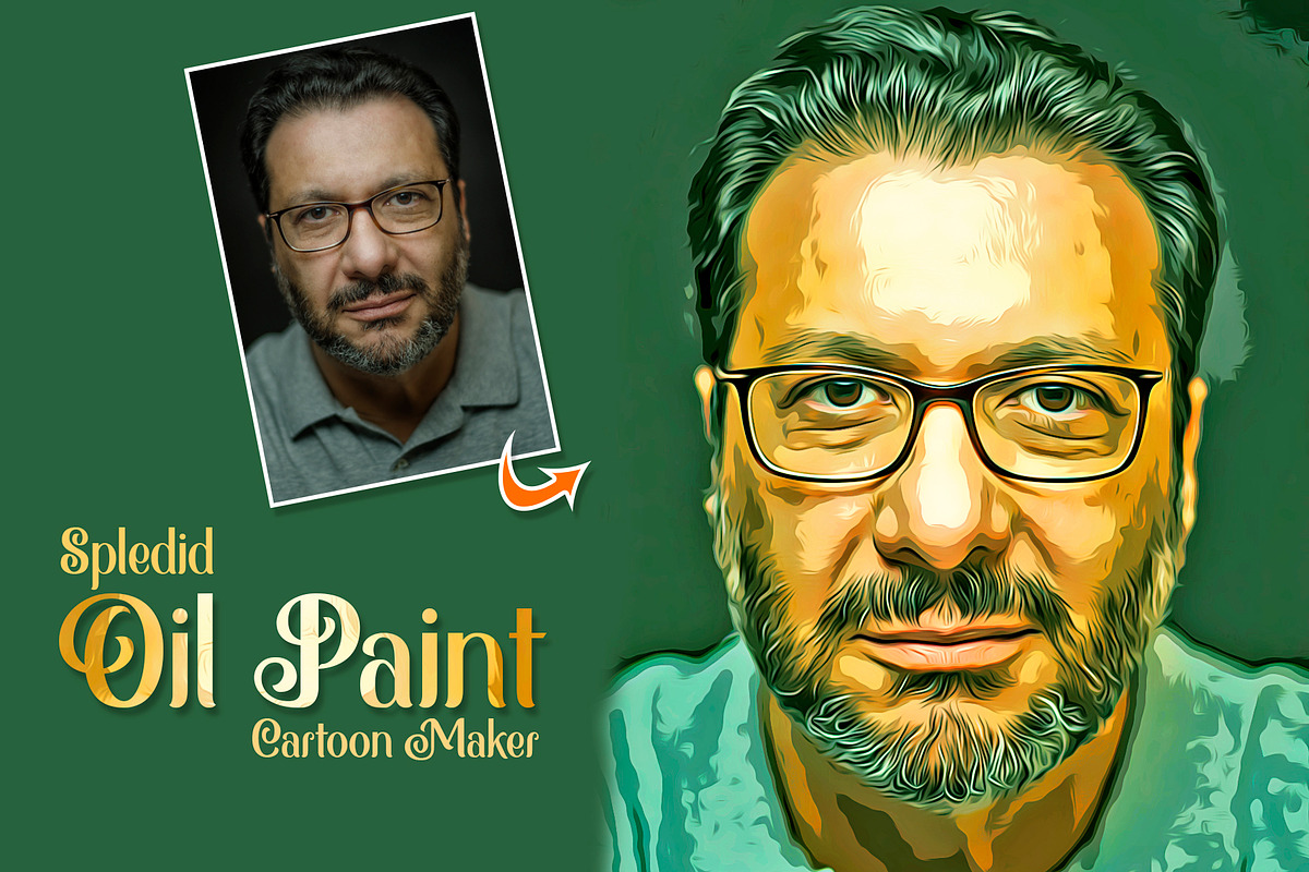 Splendid Oil Paint Cartoon Maker, an Action Add-On by U_Design (Photo 2 of 14)