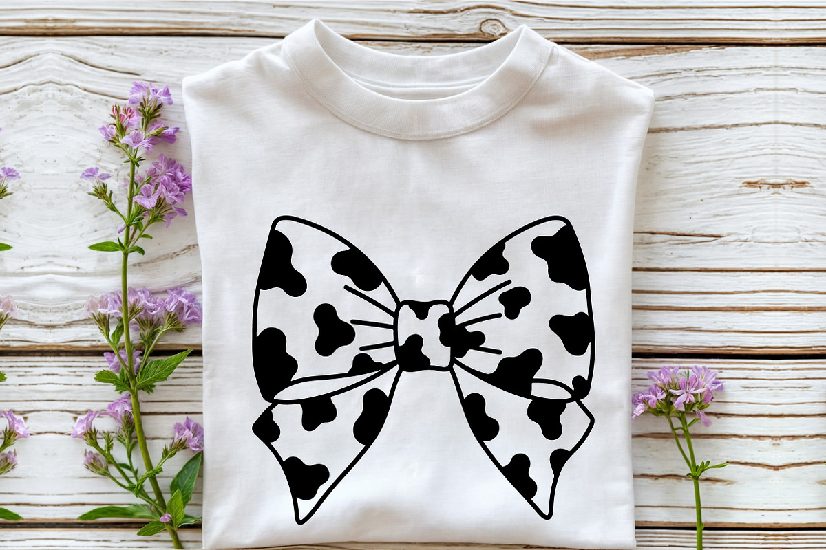 Coquette  Cow Print Bow SVG, an Illustration by Rose Art (Photo 3 of 6)