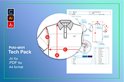 Polo shirt Tech Pack and 3D., an Object Graphic by Irena Matiash shop (Thumbnail 2 of 3)