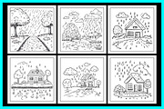 Rainy Weather Coloring Book, an Object Illustration by protabsorkar11 (Thumbnail 4 of 6)