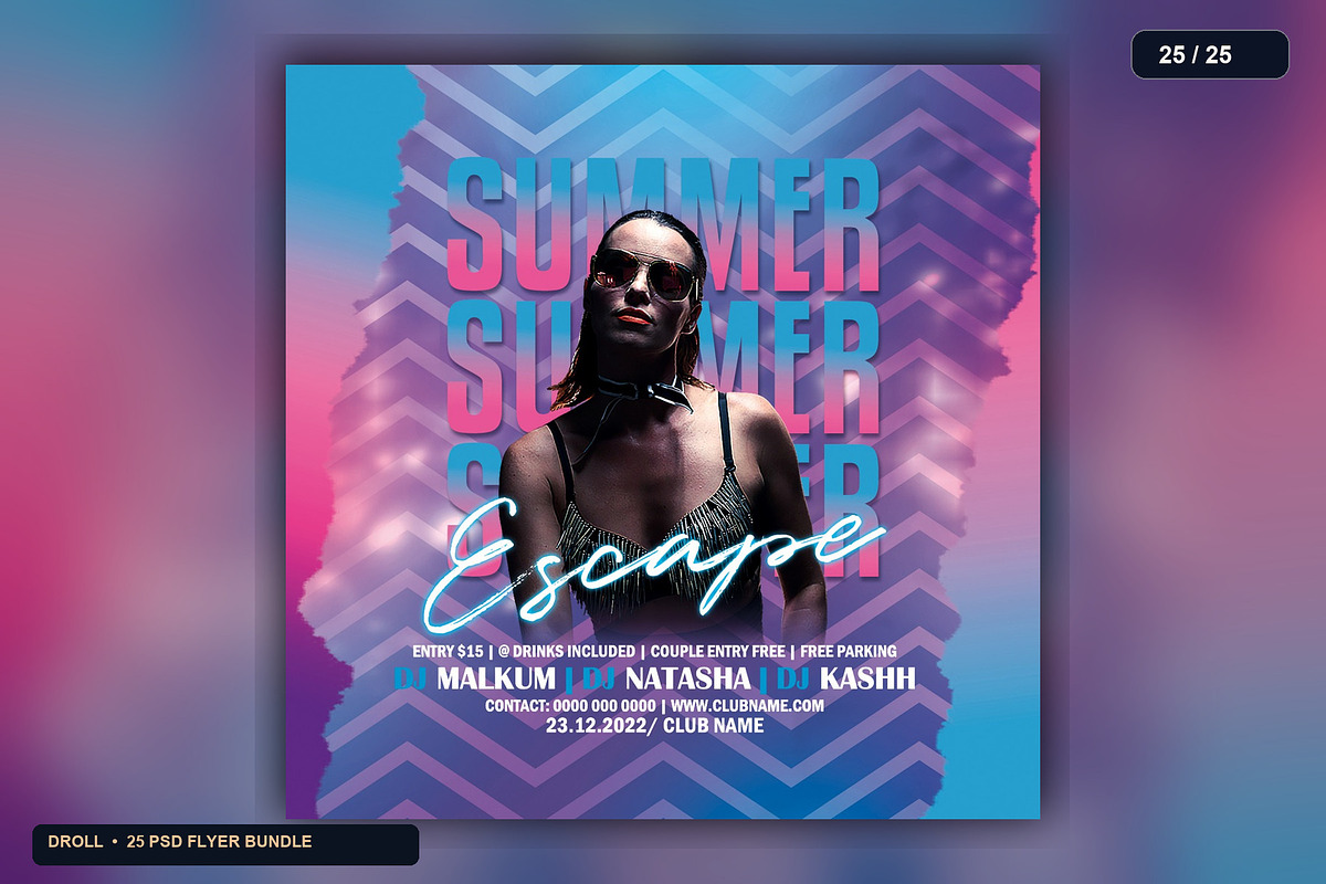25 Nightclub Party Flyer PSD Bundle, a Flyer Template by Flyer Arts (Photo 28 of 29)