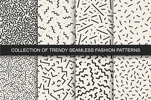 Trendy seamless retro patterns 80s, a Pattern Graphic by ExpressShop