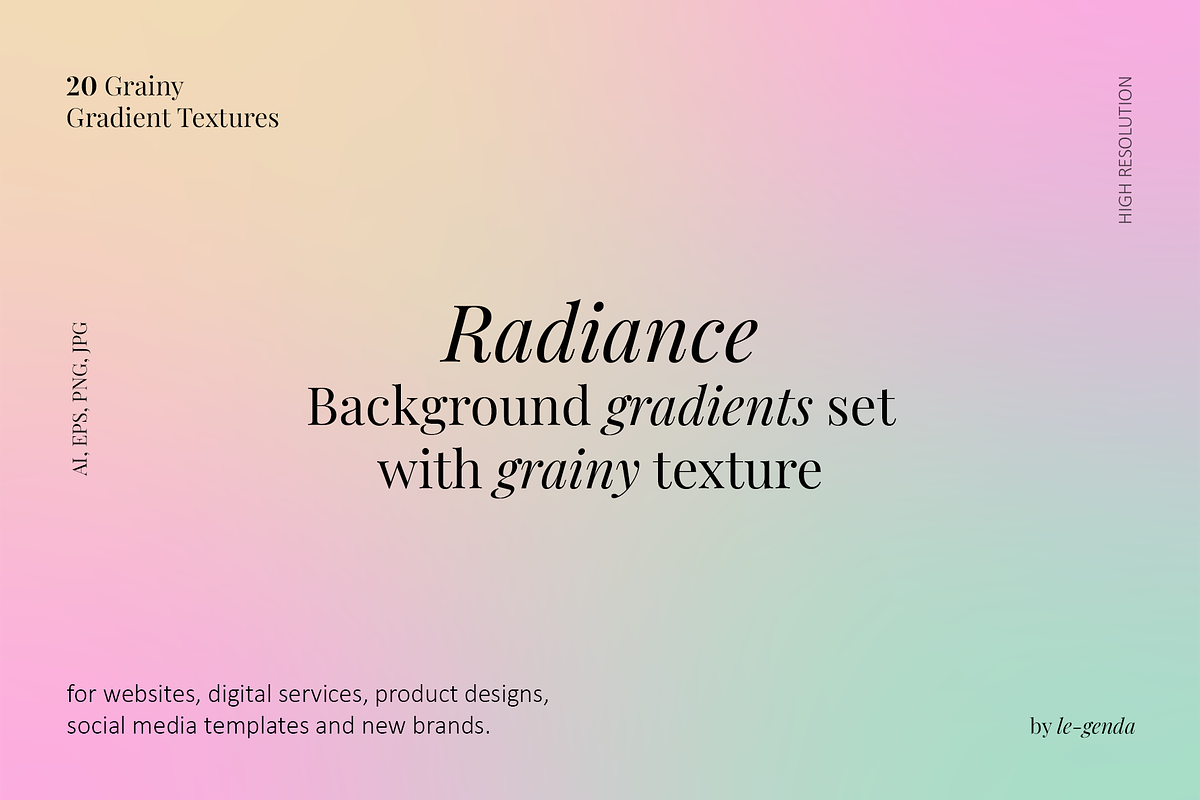 20 Radiance Gradients Set, a Texture Graphic by le-genda (Photo 2 of 12)