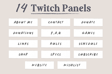White and Minimal Twitch Panels