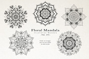 Watercolor & Gold Floral Mandala, a Decorative Illustration by Papatongartist (Thumbnail 5 of 9)
