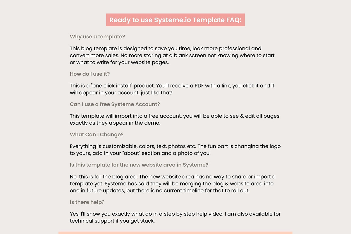 Systeme.io Sorbet Solution Blog, a Landing Page Template by Hayley's Digital Hub (Photo 8 of 10)