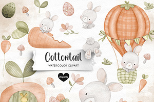 Watercolor Easter Clipart Set