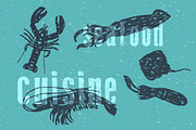 Hand-drawn fish vectors, a Food Illustration by Guerillacraft (Thumbnail 5 of 5)