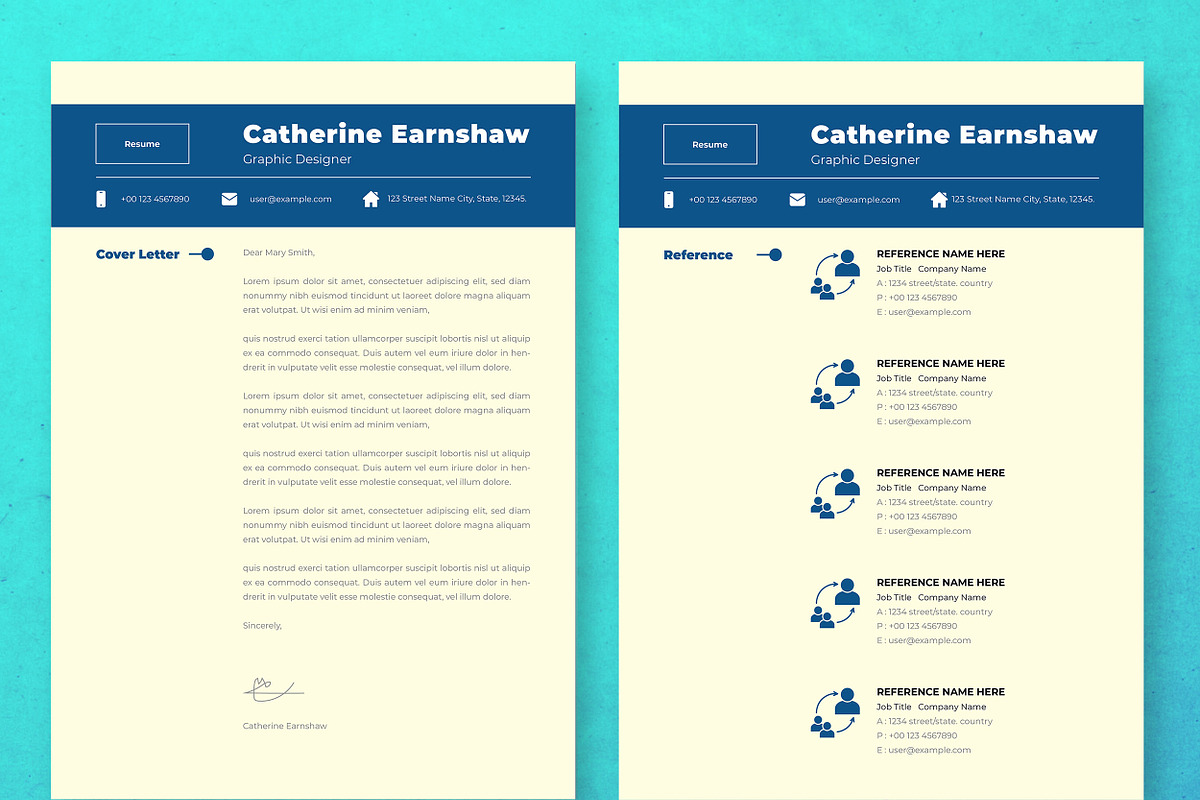 Bold Typography Resume Template preview 3