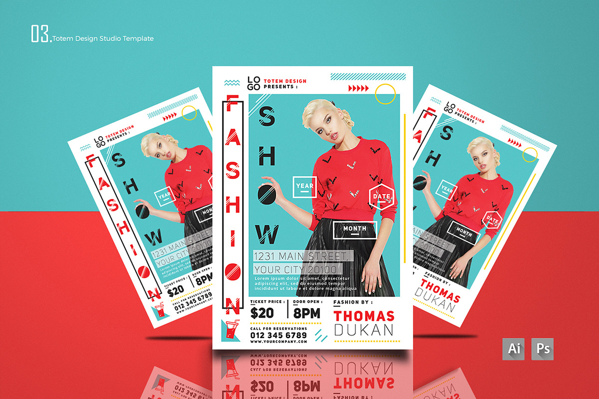 Fashion Show Flyer, a Flyer Template by Totem Design Studio (Photo 3 of 5)