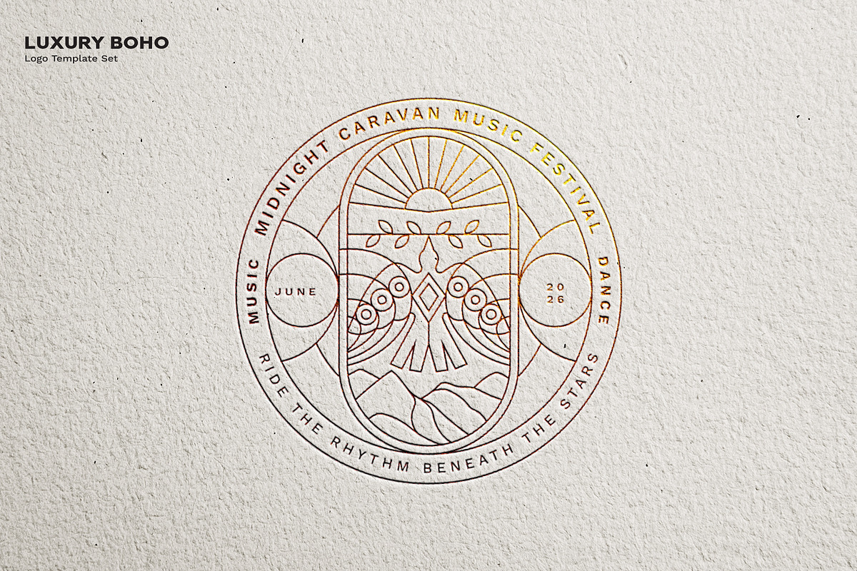 Luxury Bohemian Logo Template Set, a Branding & Logo Template by Studio_Byrsa (Photo 8 of 12)