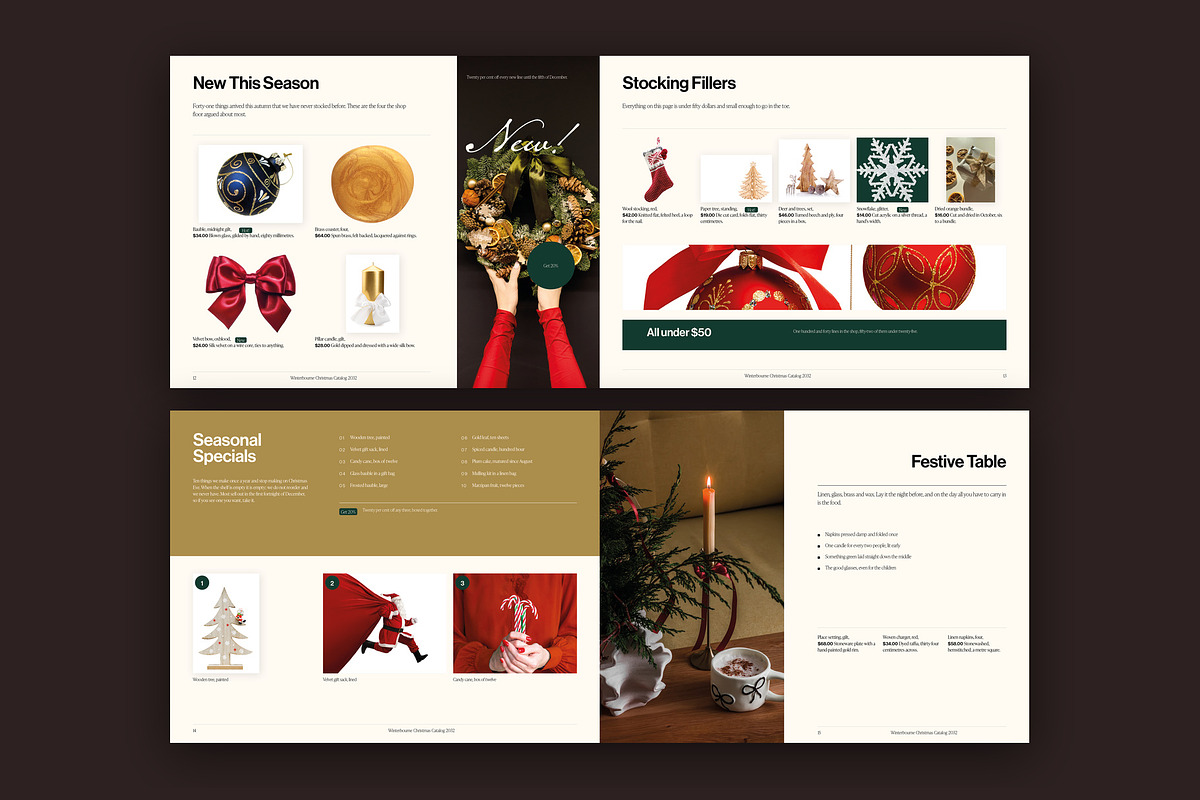 Landscape Christmas Catalog Template, a Brochure Template by BrandPacks (Photo 5 of 7)