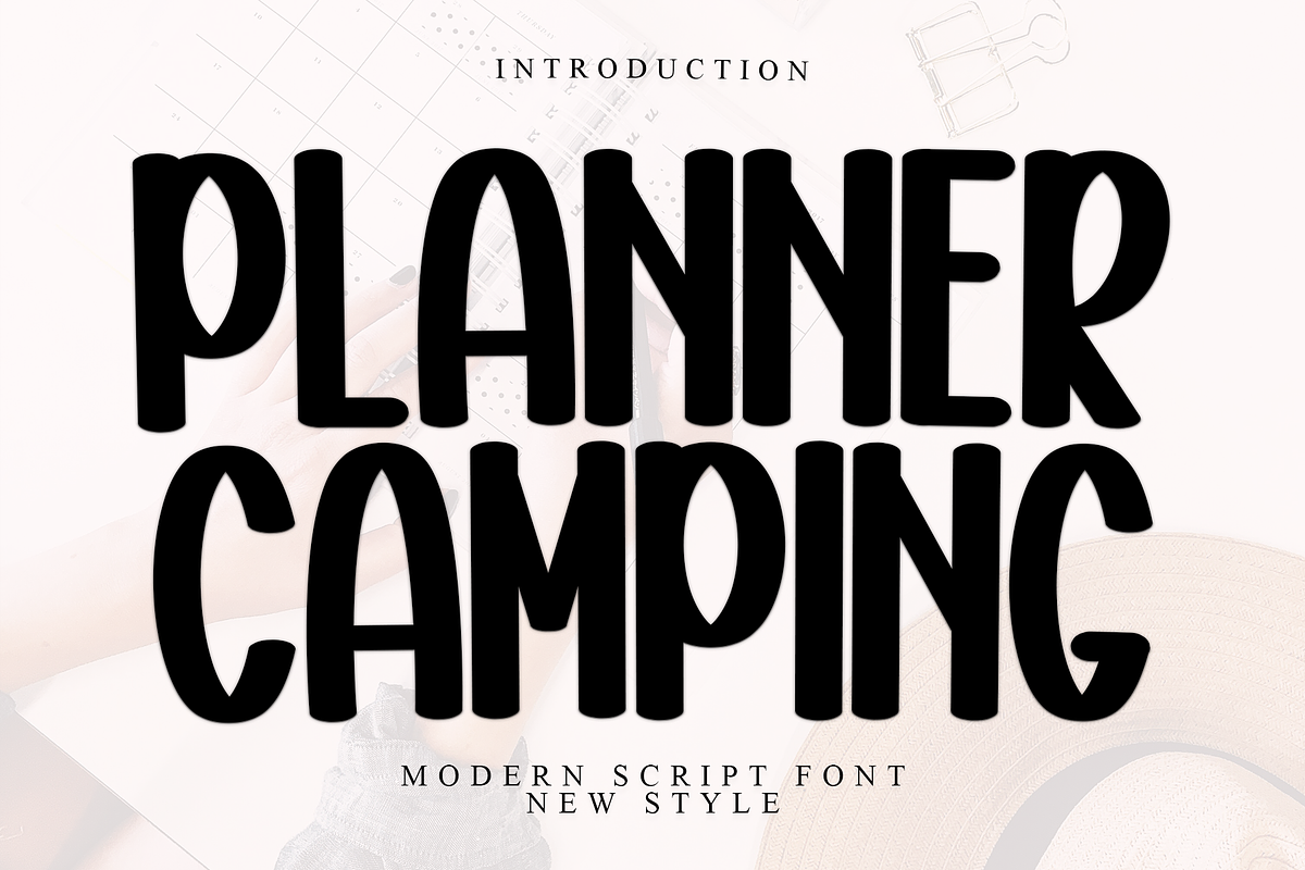 Planner Camping, a Serif Font by InermediaSTUDIO (Photo 1 of 7)