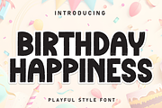 Birthday Happiness | Script Font, a Script Font by Scratchones (Thumbnail 1 of 8)