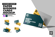 Paper Business Cards Mockup, an Advertising Mockup by itefan Studio (Thumbnail 1 of 2)