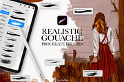Realistic Gouache Procreate Brushes, a Brush Add-On by owlasya (Thumbnail 1 of 8)
