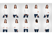 Female Long Sleeve T-Shirt Mockups, a Shirt Mockup by Hi, Mock-Up! (Thumbnail 9 of 9)