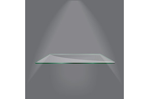 Empty advertising glass shelf, an Object Illustration by piter.goskov