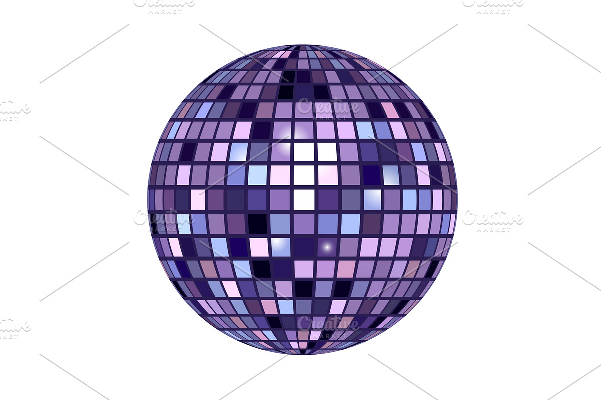 Shiny disco ball halftone, an Illustration by Things for designers