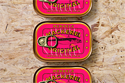 Three Can Tinned Fish Mockup, a Packaging Mockup by Jacob Waites (Thumbnail 3 of 5)