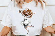 Whimsical Summer Coffee Girl Clipart, an Illustration by designcity5 (Thumbnail 4 of 5)
