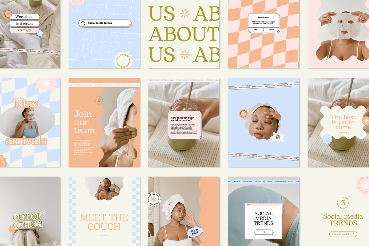 Aesthetic Instagram Template Kit, a Social Media Template by Mila Estudio (Photo 3 of 6)
