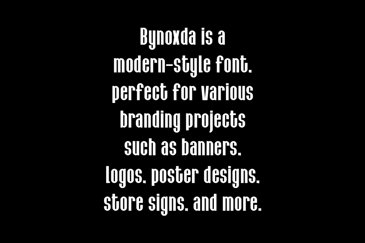 Bynoxda - Modern Condensed Font, a Sans Serif Font by Iqsiart Studio (Photo 6 of 8)
