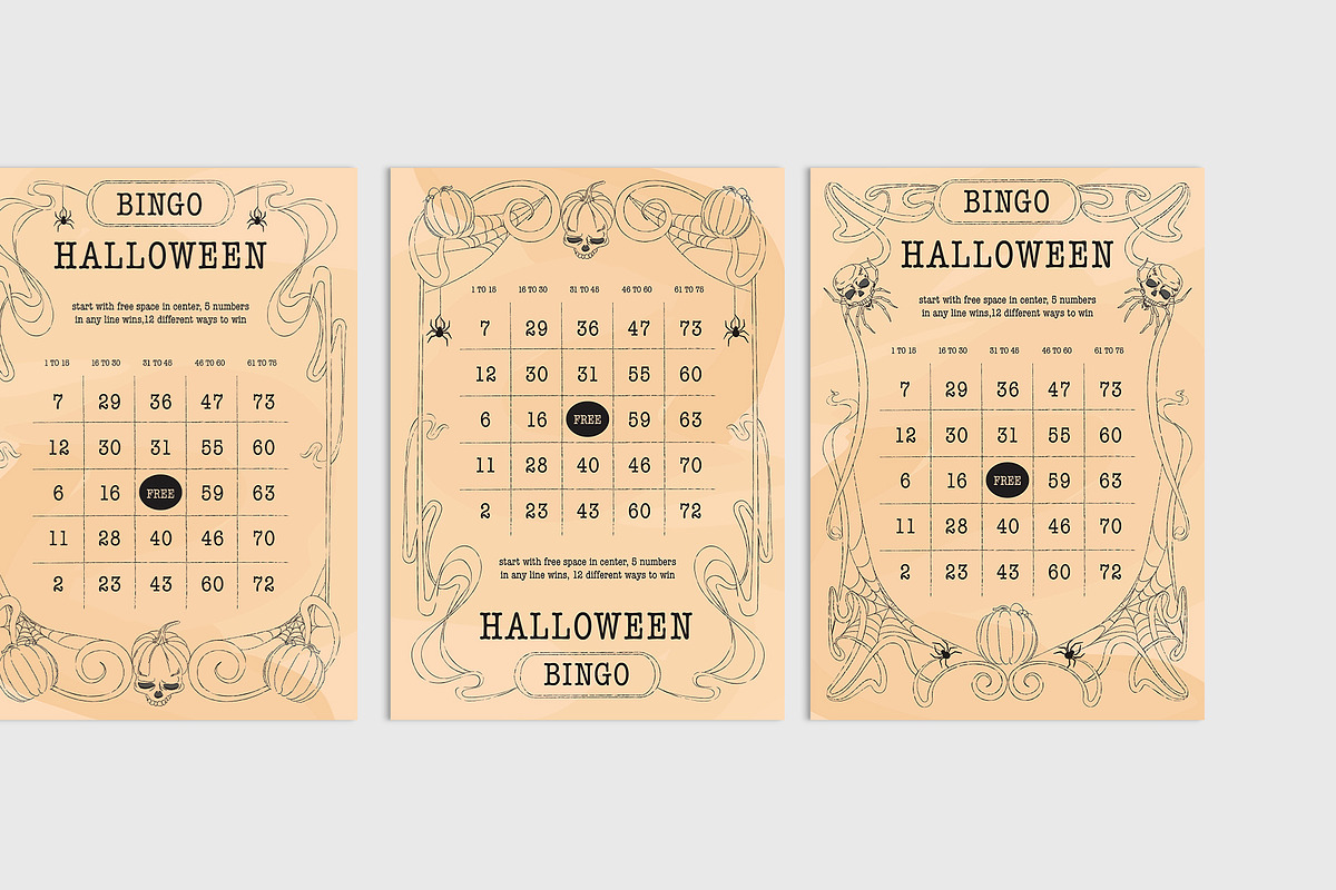 Halloween Bingo Card Template, a Card Template by BrandPacks (Photo 2 of 7)