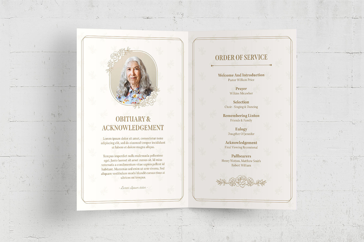 Funeral Program Template, a Flyer Template by BrandPacks (Photo 5 of 6)