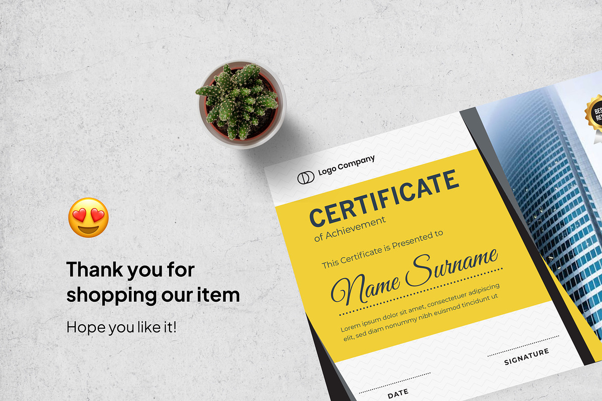 Certificate Template, a Stationery Template by Panen Creative (Photo 3 of 3)