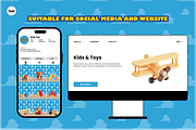 Kids Toy 3D Icon Pack, an Object 3D Model by SLAB! Design (Thumbnail 3 of 4)