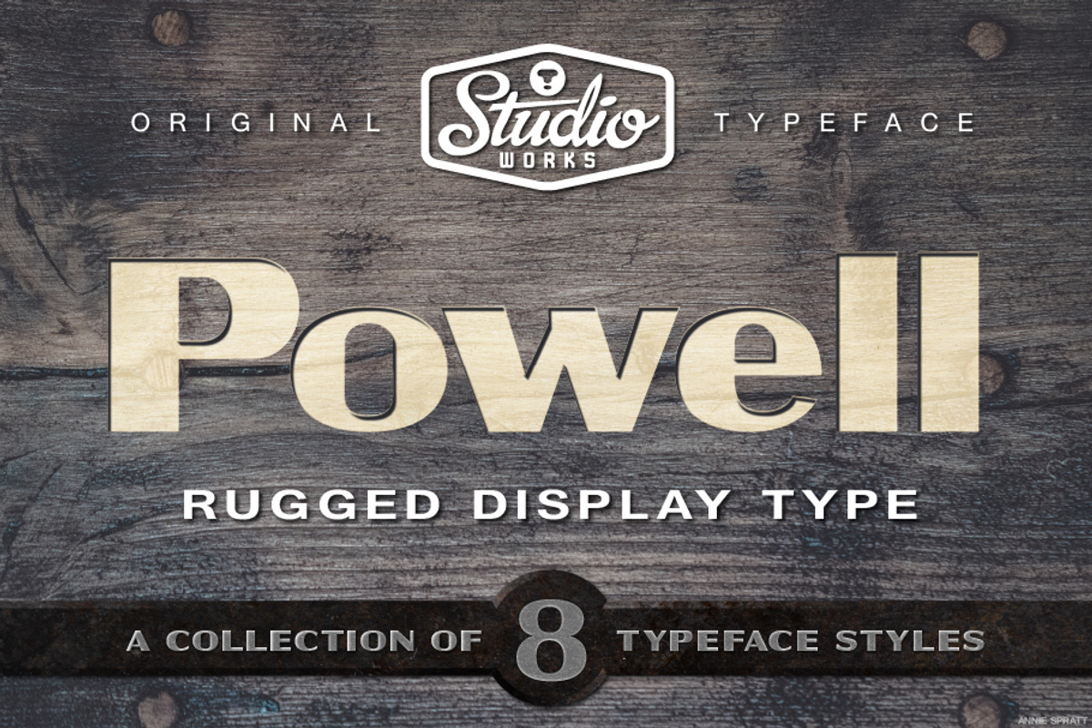 Powell | Rugged Display Typeface, a Sans Serif Font by StudioWorks (Photo 1 of 10)