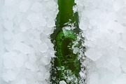 Green beer bottle buried in a pile of ice cubes, a Food & Drink Photo by Davizro's Market (Thumbnail 1 of 2)