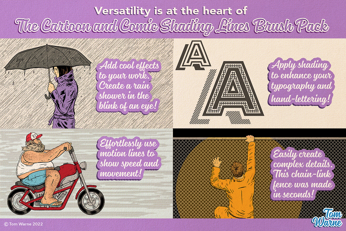 Shading Lines Affinity Brushpack, a Brush Add-On by TomWarne (Photo 2 of 25)