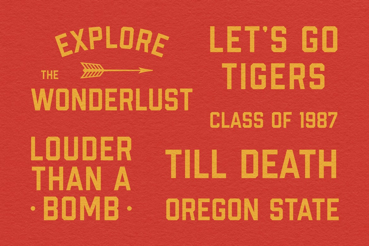 Unite - Vintage Geometric Font, a Sans Serif Font by Luna Shop (Photo 3 of 6)