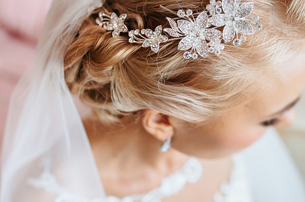 Beautiful tiara on nice bride's head stock photo containing tiara and, a Beauty & Fashion Photo by Stahov