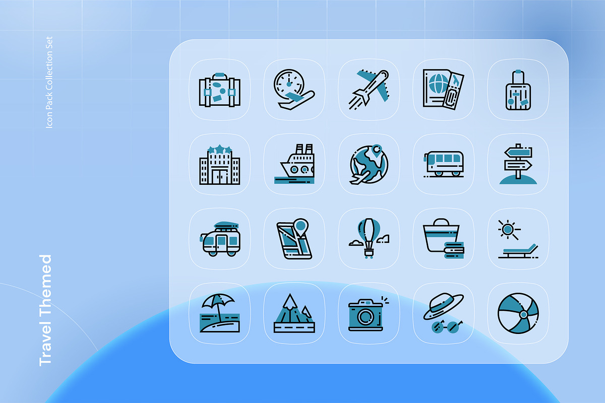 Travel Themed Icon, a Duotone Icon by Nathaya Studio (Photo 2 of 2)