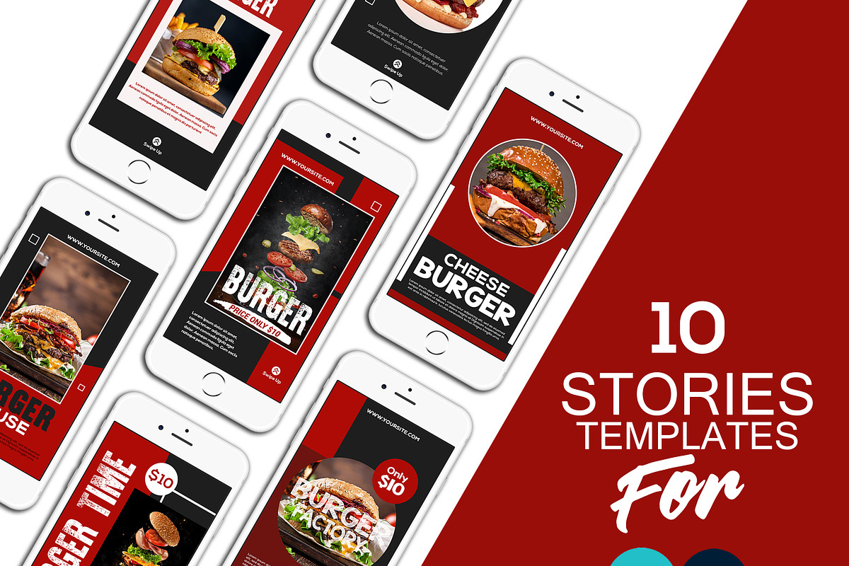Food Instagram Story Canva Template, a Social Media Template by DreamColor (Photo 2 of 5)