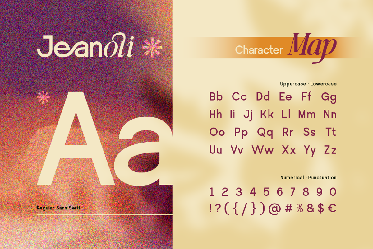 Jeanoti, a Sans Serif Font by Burntilldead (Photo 2 of 12)