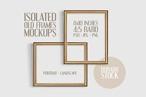 Isolated Old Frames Mockup