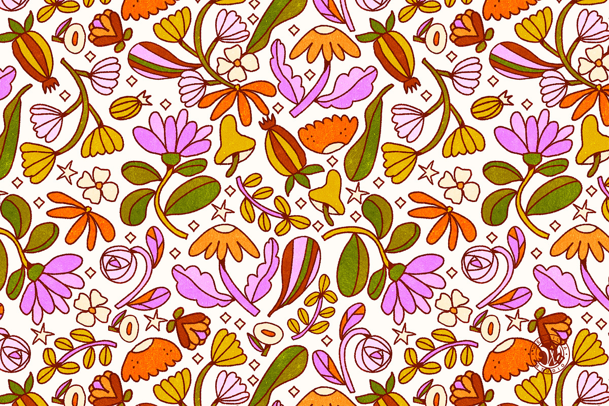 Fun Flowers, a Decorative Illustration by Webvilla Studio