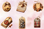 Vintage Wooden Autumn Tags, an Illustration by SVGArt (Thumbnail 4 of 8)