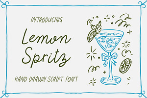 Lemon Spritz Hand Drawn Script Font