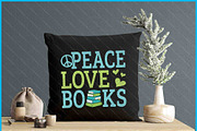 Books Peace Love Bookworm Book Lover, a Graphic by Creativeusart (Thumbnail 4 of 4)