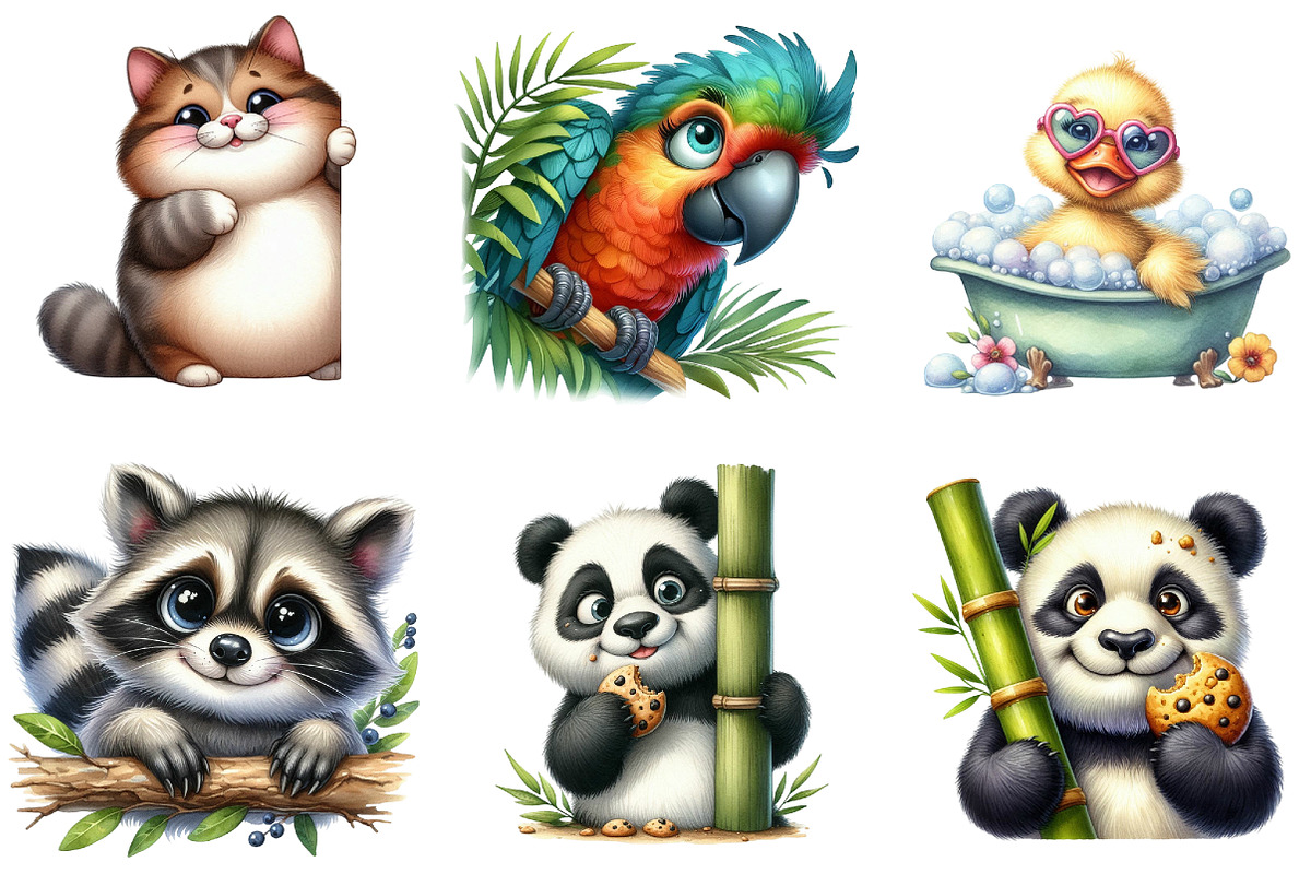 Funny Smiling Animal Peeking Around, an Illustration by DreamArtGraphic (Photo 3 of 4)